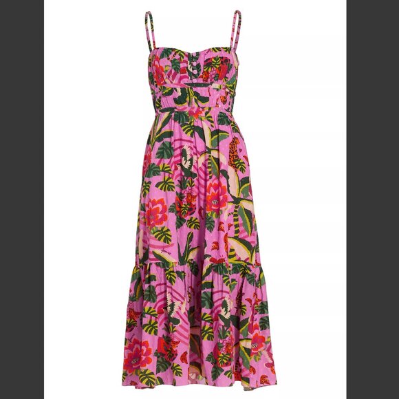 Farm Rio: Leopard Forest Midi Dress - Picture 7 of 9